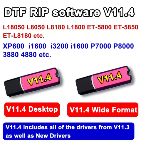 11.4 V11.4 RIP Dongle Key For Epson DTF software Desktop L18050 L8050 L1800 ET 5800 ET 5850 XP600 i3