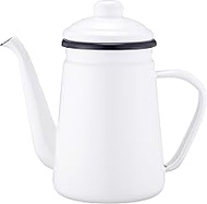 Pearl Metal HB-731 Enamel Coffee Pot, 0.3 gal (1.1 L), White, Fesca