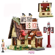 BuildMoc Gravityed Fall house Building Block Set Ideas Farm Cabin Forest Cottage Model Toys Children