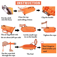 Swimming Buoy Safety Buoy Air Dry Bag Inflatable Float Bag Lifesaving Buoy Suitable for Buoy Swimmin