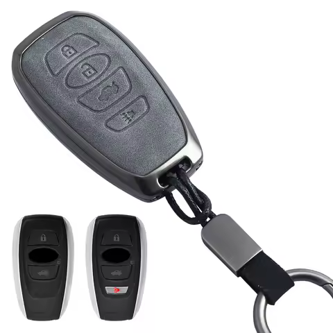 For Subaru Forester Impreza Crosstrek XV Outback Ascent Legacy Toyota GR86 Metal Leather Key Fob Cov