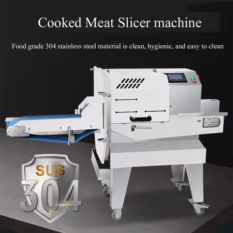 Automatic Sausage Slicer Cooked Meat Slicer Slicing Machine Automatic Kitchen Frozen and Cooked Meat