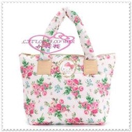 小花花日本精品♥ Hello Kitty LAURA ASHLEY 聯名 側背包/手提袋 /手提包/肩背包