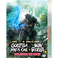 JAPANESE MOVIE DVD~GODZILLA MINUS ONE + SHIN GODZILLA LIVE ACTION THE MOVIE 哥吉拉-1.0 + 新·哥吉拉 真人剧场版