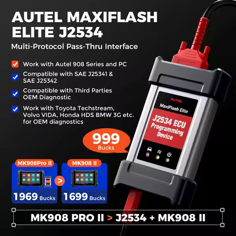 Autel MaxiCOM MK908 Pro II Diagnostic Scan Tools ECU Coding Tool J2534 Reprogramming Scanner Bi-dire