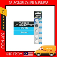 PAIRDEER Cell Lithium CR2032 Battery (5pcs)