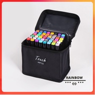 TRS Pen Highlighter Marker Pen Art Marker Brush Pen Set Touch Art Maker Color Pen Stationery Set Col