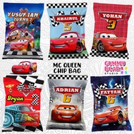❤ Siap 2 Hari ❤ Mcqueen Cars Party Chip Bag/Birthday Goodies Bag/MC QUEEN GOODIES BAG/CARS GOODIES B