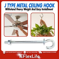 J Type Metal Ceiling Fan Hook Ceiling Hanger Ideal Holding Chandeliers Light Fittings Ceiling Fan Pe