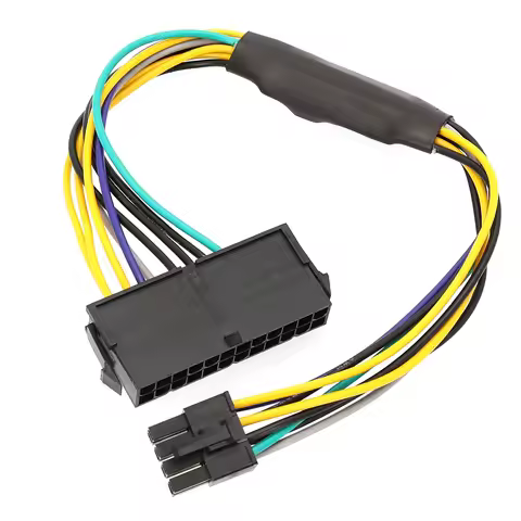 30cm ATX 24 Pin to 8 Pin Motherboard Power Cable Connector Adapter Compatible with DELL Optiplex 302