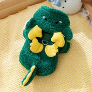 hipidog | Quần áo mèo dày có mũ trùm đầu ấm áp mùa thu đông chống rụng lông đồ chơi cho mèo màu xanh