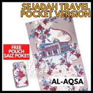 SEJADAH POKET DESIGN AL-AQSA - Prayer mat / Travel Prayer Carpet, SEJADAH LIPAT, telekung travel, ko