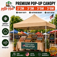 Khemah 10x10FT 3x3M Heavy Duty Full Set Canopy Khemah Niaga Payung Pasar Malam Outdoor Gazebo