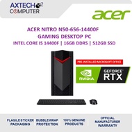 Acer Nitro N50-656-14400F Gaming Desktop PC ( i5-14400F, 16GB, 512GB SSD, RTX3050 6GB, W11P )