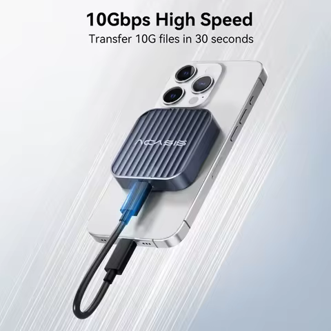 Acasis 10Gbps USB-C Magnetic M.2 NVMe SSD Enclosure Tool-Free for 2230 SSD External Portable for iPh