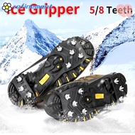 REFINEMENT 1 Pair Ice Gripper Spike, Universal 5/8 Teeth Shoes Crampons,  Spike Anti-Slip Spike Grip