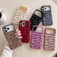 Three-Dimensional Fold Lines Suitable for iPhone16pro max Phone Case Apple 1714/13 Frosted Case