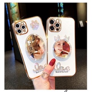Cermin Cewek Soft Phone Case Bling Diamond Glossy Lembut Oppo Reno 8T
