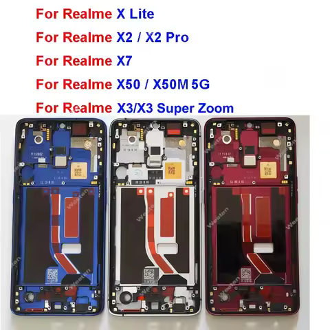 Middle Frame Housing For OPPO Realme X Lite X2 Pro X7 X50 X50M X3 SuperZoom 5G Middle Frame Bezel wi