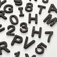 Alphanumeric Magnetic eva Refrigerator Stickers Capital Letters Black Color Various Sizes Simple Hom