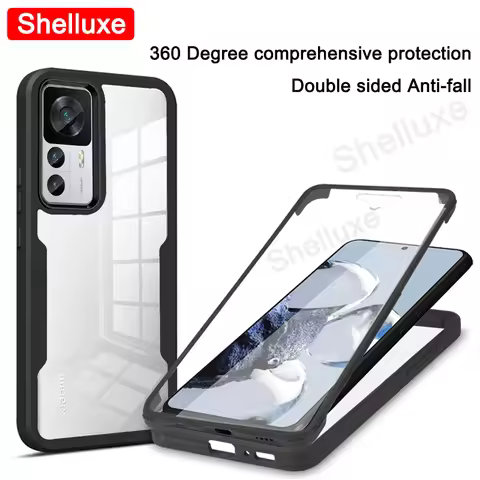 Mi12T 360 Full Body Front+Back Clear Case Shelluxe For Xiaomi Mi 12 12X 12T Pro For Xiomi Mi12 Lite 