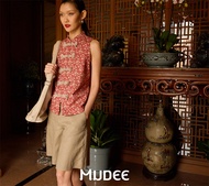 MUDEE กางเกงขาสั้นลินินสามส่วน Three-quarter Linen Shorts