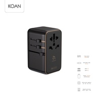 หัวแปลงปลั๊กต่างประเทศ ADAM elements OMNIA T100L Universal Travel Adapter with Built-In USB-C Cable 