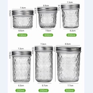 High Temperature Resistant Sealed Canned Glass Bottle with Lid Bird's Nest Strawberry Jam Caviar Lem