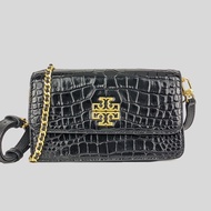 Tory Burch Britten Croc Convertible Crossbody Bag Black 86063