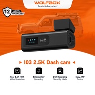 WOLFBOX I03 2K Dash Cam, WiFi, Front Camera, 24H Parking Monitoring, Night Vision DVR