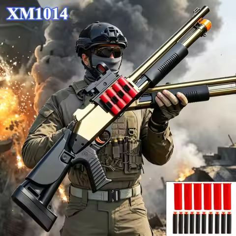 XM1014 S686 Shotgun Spray Toys Shell Throwing Soft Bullet Outdoor Long Range Shooting Distance Battl