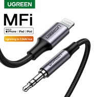 UGREEN 1 Meter MFi Lightning to 3.5mm Jack AUX Cable for iPhone SE 2 iPhone 11 11pro7 8 plus XR Xs MAX 3.5mm Lightning 3.5 Headphones Audio Adapter