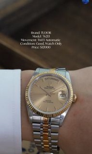 🪙狀態佳全原裝18K金鋼Date+Day✅️- Tudor 76213🔥
二手中古 Tudor 帝舵 Prince Date+Day 18K Yellow Gold Two-tone
-18K金錶圈/