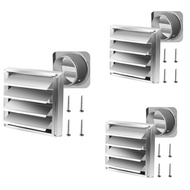 Metal Dryer Vent Cover with Metal Mesh ScreenOutdoor Stainless Steel Louvered Vent Cover for Easy In