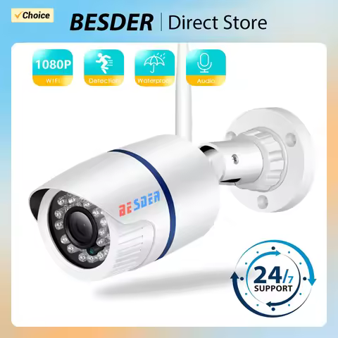 BESDER ICSEE 1080P P2P Wifi Camera Audio Recording IP Camera Wireless Wired Alarm CCTV Bullet Outdoo