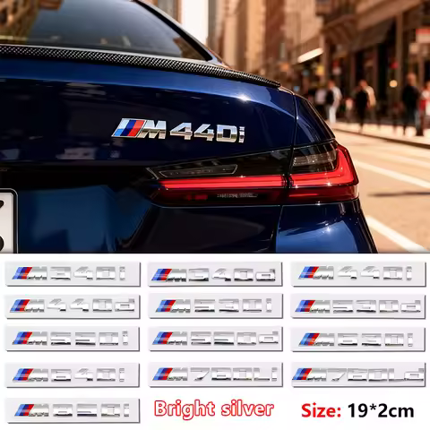 Gloss Black Rear Trunk Letter Badge For BMW M135i M240i M340i M340d M440i M550i M530i M760Li ABS M L