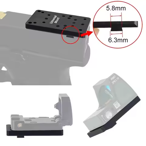 Universal G17 Mount Rear Sight Plate Mount Base Adapter For Glock 17 19 G17 G19 Pistol Fit RM VISM V
