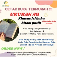 A6 iSI BOOK A6 BLACK WHITE A6/NOVEL/CERPEN/NOTE NOTEBOOK