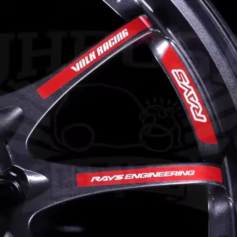 4 sets Auto Wheel Tire Rims Sticker for Racing TE37 SL RaysEngineering Decoration Decal