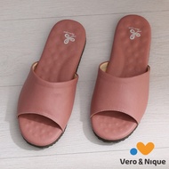 維諾妮卡 優質乳膠室內皮拖鞋-粉紅S號
