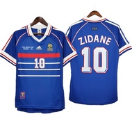 S-XXL    Retro 98 French Football Jersey ZIDANE 1998 French Jersey