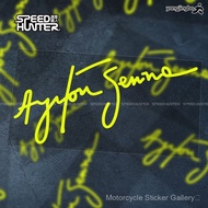 Ready Stock Ayrton Senna Ayrton Senna F1 Racer Signature Sticker Body Windshield Decoration Sticker