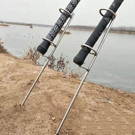 [FREG] 30//37/47cm Double Rings Single Fork Fishing Rod Holder Bank Fishing Ground Rod Braet Fishing
