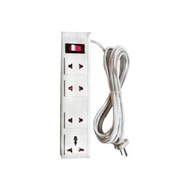 HEAT RESISTANT 4-HOLE POWER OUTLET (10A-220V) Extension Plug Socket Plug Extension Heavy Duty