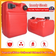 Ready Stock Tangki Tank Tong Petrol 12litre 24 liter Tong Minyak Yamaha Hidea Fuel Heavy Duty Petrol