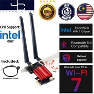 Intel Wi-Fi 7 BE200 / Wi-Fi 6E AX210 PCI-E Wi-Fi Adapter | 6GHz 8774Mbps | Bluetooth 5.4 / 5.3 | Pre