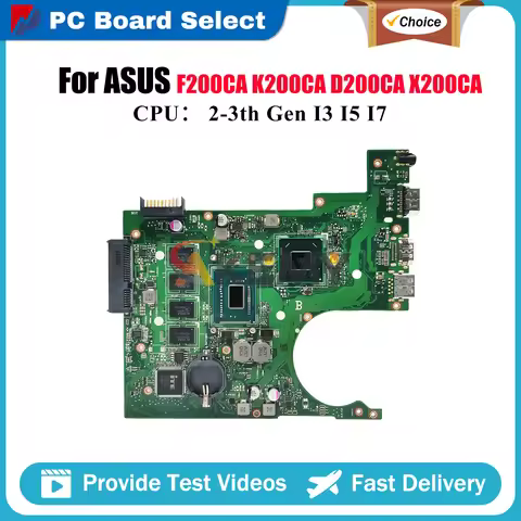 X200CA Laptop Motherboard For ASUS VivoBook X200CA K200CA F200CA X200C D200CA Notebook Mainboard Wit