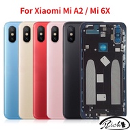 For Xiaomi Mi A2 Battery Cover Rear Metal Door Housing Case for Xiaomi Mi 6X Back Cover  with Camera Lens+Side Keys