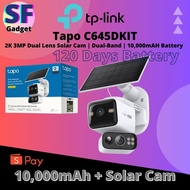 TP-Link Tapo C645D KIT 2K 3MP Dual Lens Solar Cam – 2.4/5GHz WiFi 10000mAh Battery – 360 Pan/Tilt AI