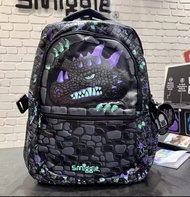 New Smiggle Classic Backpack for Primary Children Black Schoolbag for gift